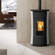 Stufa pellet ventilata canalizzata Cherie 11 EVO Bianco 5* ambient