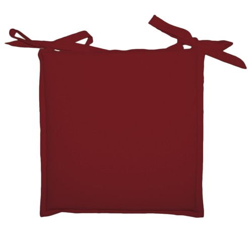 Cuscino per sedia sfoderabile Garda bordeaux 40x40cm Olibò