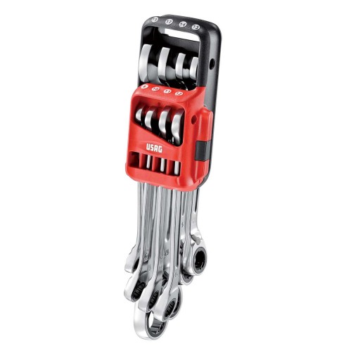 Set 8 chiavi combinate cricchetto con anello di tenuta Usag