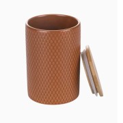 Barattolo Dark Chocolate in ceramica con coperchio in bambù 850ml