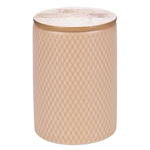 Barattolo Light Chocolate Shapes in ceramica, coperchio in bambù, 850ml