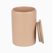 Barattolo Light Chocolate Shapes in ceramica, coperchio in bambù, 850ml