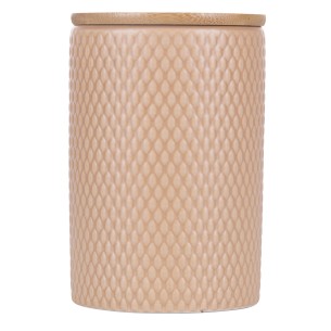 Barattolo Light Chocolate Shapes in ceramica, coperchio in bambù, 850ml 2