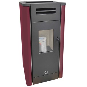 Stufa a pellet ermetica canalizzata Metro110+ Bordeaux EK63 2
