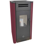 Stufa a pellet ermetica canalizzata Metro110+ Bordeaux EK63