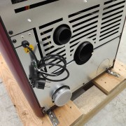 Stufa a pellet ermetica canalizzata Metro110+ Bianco EK63 canalizzazione posteriore