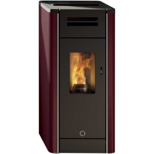 Stufa a pellet ermetica canalizzata Metro110+ Bordeaux EK63