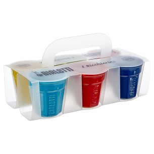 Bialetti set 6 bicchierini caffè in porcellana multicolor