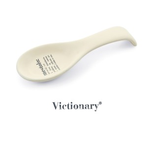 Poggiamestolo Victionary 24 cm in gres crema 2