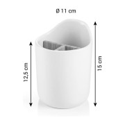 Porta posate in ceramica a 3 scomparti bianco Tescoma on-line