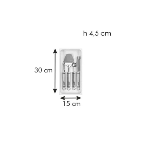 Porta utensili da cassetto 296x148 mm Flexispace Tescoma dimensioni