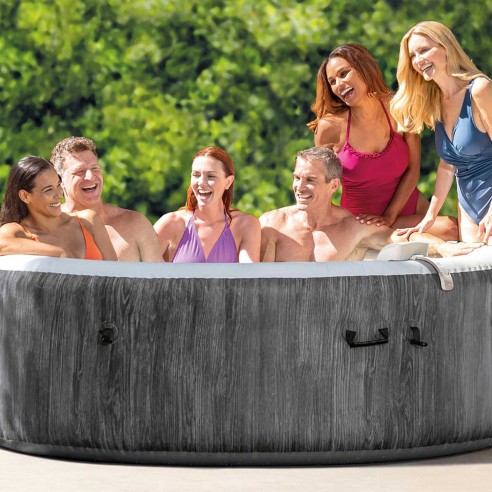 Idromassaggio gonfiabile Pure Spa Greywood Deluxe 6 posti 216x71 cm INTEX 28442 ambient