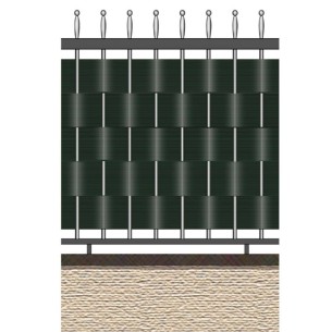 Striscia occultazione rigata 0,19x26 m verde Verdemax 2