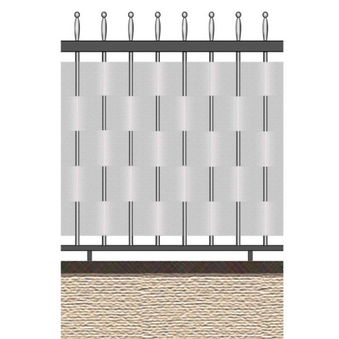 Striscia occultazione privacy Soft 0,19x35 m grigio Verdemax