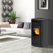 Stufa a pellet grigio scuro Idro Layma2 18 kW