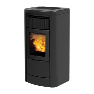 Stufa a pellet Layma2 Idro 22 kW grigio scuro