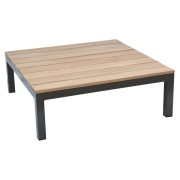 Salotto da giardino Yuanda teak/alluminio con cuscini tavolo