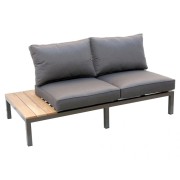 Salotto da giardino Yuanda teak/alluminio con cuscini