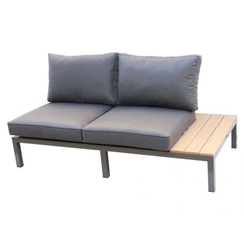 Salotto da giardino Yuanda teak/alluminio con cuscini