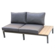 Salotto da giardino Yuanda teak/alluminio con cuscini