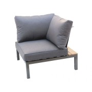 Salotto da giardino Yuanda teak/alluminio con cuscini