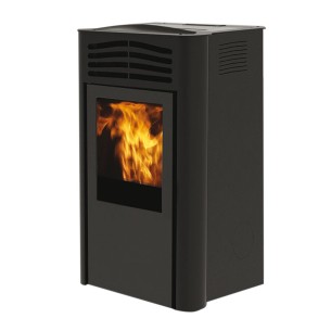 Stufa a pellet ventilata Ten2 11,4 kW Grigia Italiana Camini