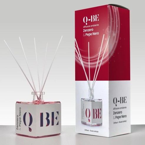 Diffusore ambiente Q-BE fragranza Zenzero & pepe nero 500ml