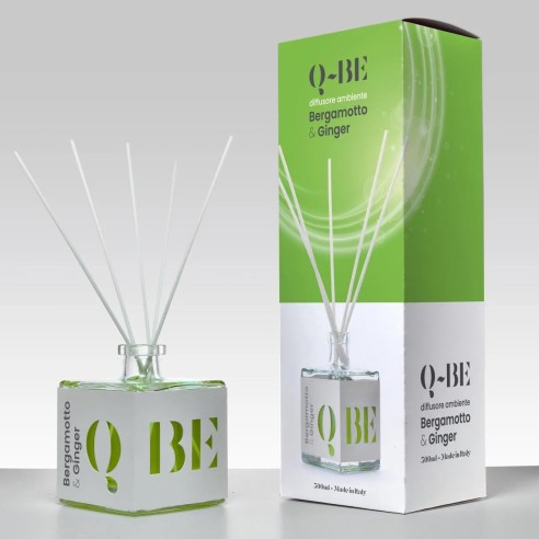 Diffusore ambiente Q-BE fragranza Bergamotto & ginger 500ml