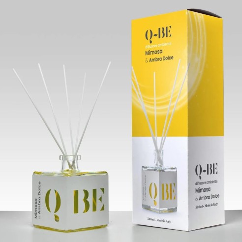 Diffusore ambiente Q-BE fragranza Mimosa & Ambra dolce 500ml