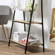 Appendiabiti 2 ripiani in legno e metallo nero Hamilton ambientata