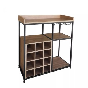 Mobile cantinetta porta bottiglie 70x82cm in legno e metallo