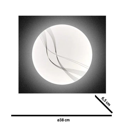 Mila plafoniera LED, bianco, Ø 38 cm, luce naturale Novecento dimensioni