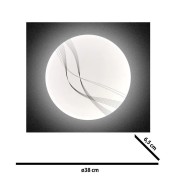 Mila plafoniera LED, bianco, Ø 38 cm, luce naturale Novecento dimensioni