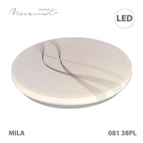 Mila plafoniera LED, bianco, Ø 38 cm, luce naturale Novecento