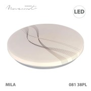 Mila plafoniera LED, bianco, Ø 38 cm, luce naturale Novecento