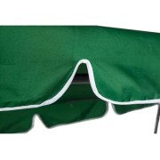 Dondolo da giardino 3 posti rigato verde tettuccio regolabile materiale