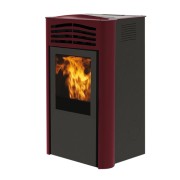 Stufa a pellet ventilata Ten2 11,4 kW Bordeaux Italiana Camini