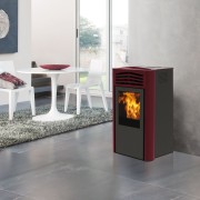 Stufa a pellet ventilata Ten2 11,4 kW Bordeaux Italiana Camini 812580