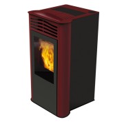 Stufa a pellet Ten2 Plus canalizzata 13 kW Bordeaux Italiana Camini