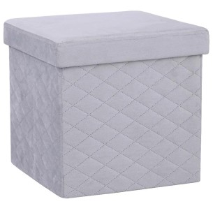 Pouf contenitore Simphlic 35x35x34,5 cm grigio chiaro Casa Collection