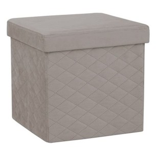 Pouf contenitore Simphlic 35x35x34,5 cm grigio Casa Collection