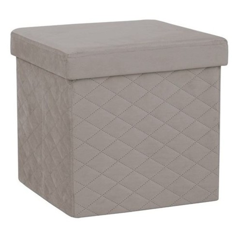 Pouf contenitore Simphlic 35x35x34,5 cm grigio Casa Collection