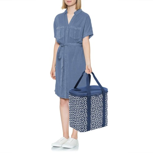 Borsa termica XL Reisenthel blu navy/bianco
