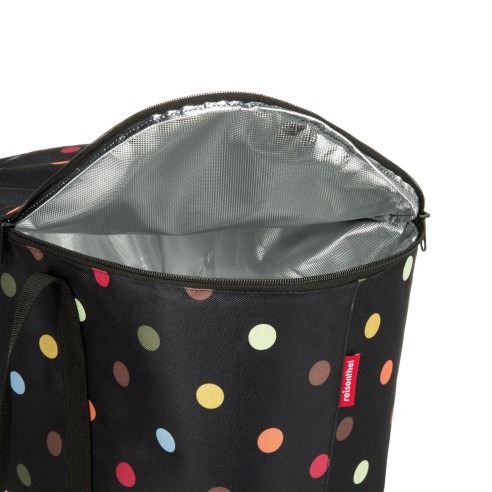 Borsa termica 20 L nero con pois multicolor