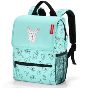 reisenthel back pack kids zainetto cani e gatti, menta