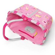 Reisenthel carry bag XS kids cestino pieghevole rosa interno