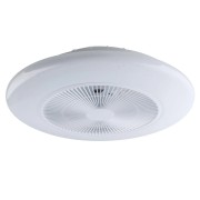 Plafoniera con ventilatore Ponente, bianco, Ø 55 cm, dimmerabile