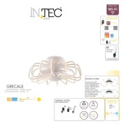 Plafoniera con ventilatore Grecale bianco, Ø 50 cm, 80W, dimmerabile