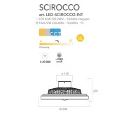 Plafoniera con ventilatore Scirocco bianco, Ø 60 cm, 40W, dimmerabile