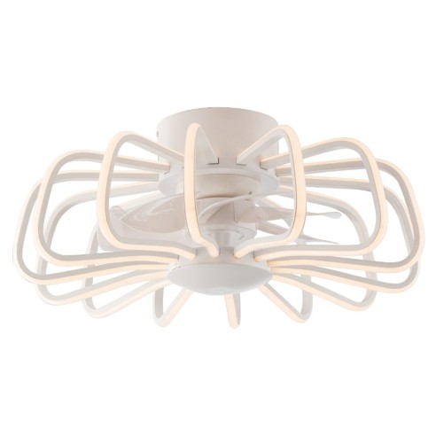 Plafoniera con ventilatore Grecale bianco, Ø 50 cm, 80W, dimmerabile